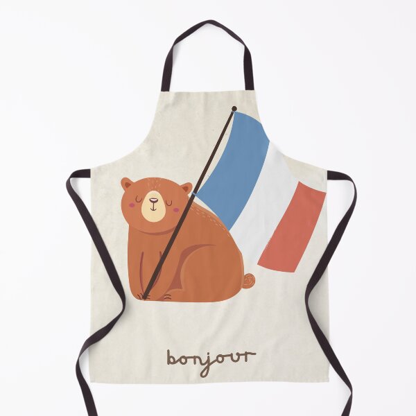 Item preview, Bonjour, retro style French greeting designed and sold by Pommallina.