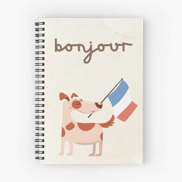 Item preview, Bonjour, retro style French greeting  designed and sold by Pommallina.