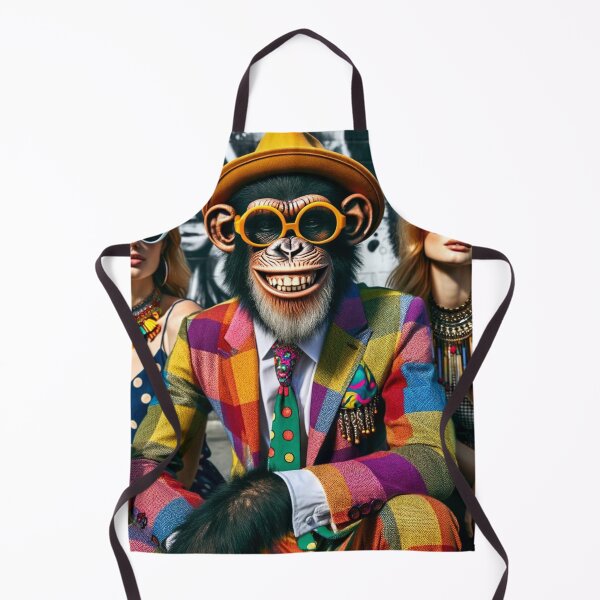Item preview, Funky Monkey, Grinning Ape with Chicks designed and sold by Emoji Emblems.