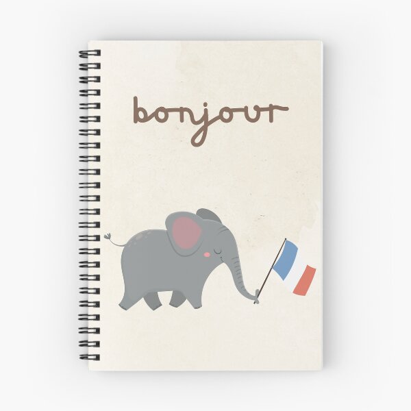 Item preview, Bonjour, retro style French greeting  designed and sold by Pommallina.
