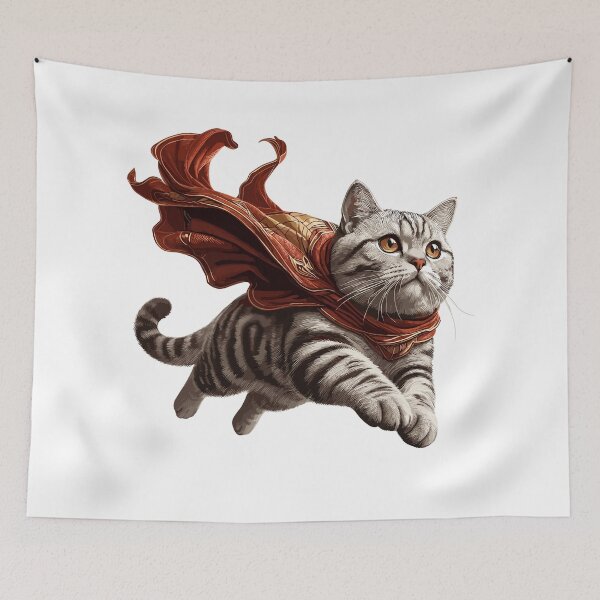 Item preview, Super cat British Shorthair BKH tabby gift designed and sold by Pineapple-Tree.