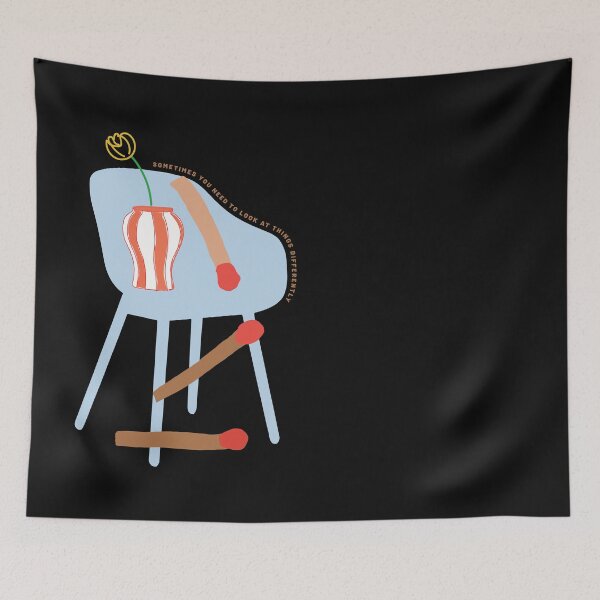 Item preview, BLACK_Look at things differently_Vase_Flower_Chair_Matches designed and sold by Chapterdesign.