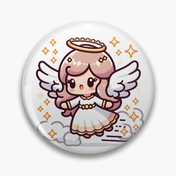 Item preview, Kawaii Pleasant Angel With A Shimmering Tiara designed and sold by CanvasCutie.