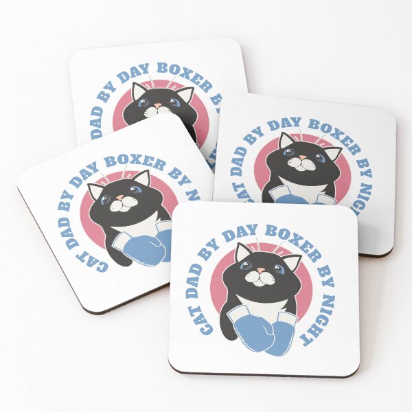 Item preview, Cat dad by day boxer by night designed and sold by BritishDelights.