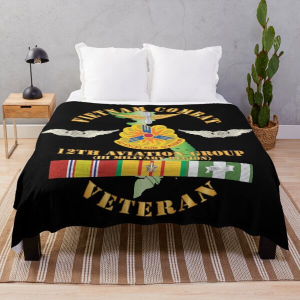 Item preview, Vietnam Combat Aviation Vet w Air Crew Badge - 12th AVN GroupI Mil Region III w SVC X 300 designed and sold by Military Insignia Products.