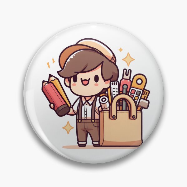 Item preview, Kawaii Graphic Designer Wearing A Tote Bag With Design Tools Print designed and sold by CanvasCutie.