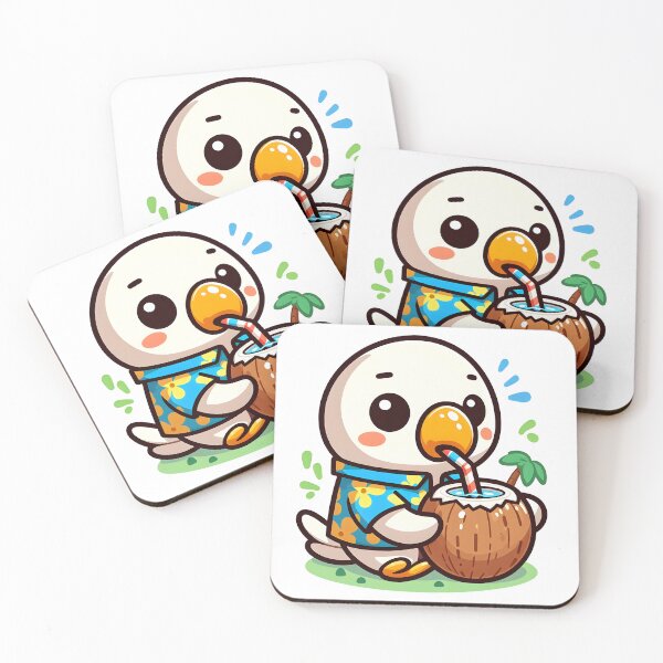 Item preview, Kawaii Parrot With Hawaiian Shirt designed and sold by CanvasCutie.
