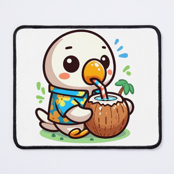 Item preview, Kawaii Parrot With Hawaiian Shirt designed and sold by CanvasCutie.