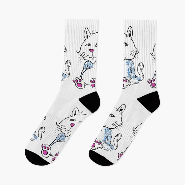 Item preview, Example. White russian tattooed kitty cat designed and sold by SilentlyRob668.
