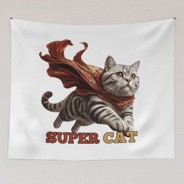 Item preview, Super cat British Shorthair BKH tabby gift designed and sold by Pineapple-Tree.