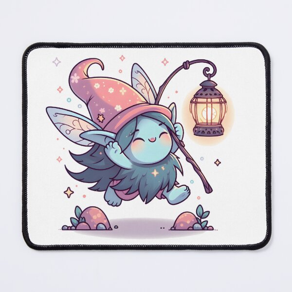 Item preview, Kawaii Enchanting Troll With Fairy Lantern designed and sold by CanvasCutie.
