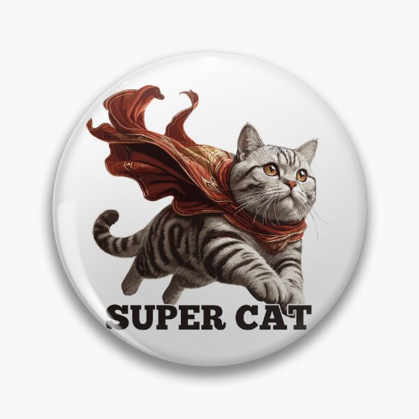 Item preview, Super cat British Shorthair BKH tabby gift designed and sold by Pineapple-Tree.