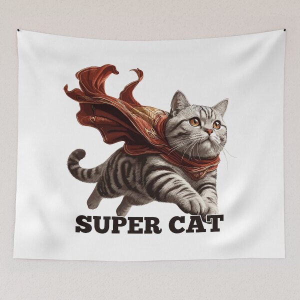 Item preview, Super cat British Shorthair BKH tabby gift designed and sold by Pineapple-Tree.