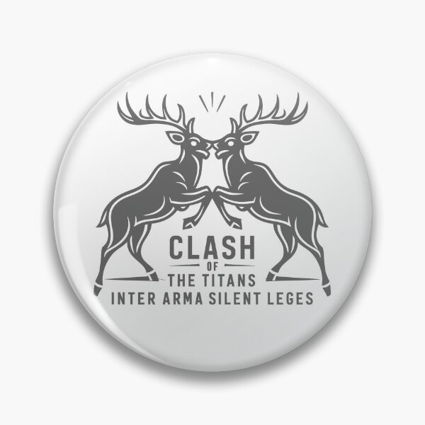 Item preview, CLASH OF THE TITANS: Antlers Lock in Black and White Silence designed and sold by SplashTastic.