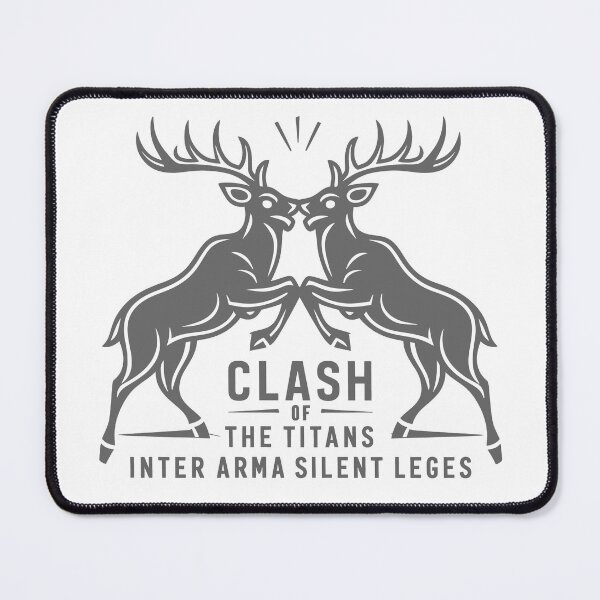 Item preview, CLASH OF THE TITANS: Antlers Lock in Black and White Silence designed and sold by SplashTastic.