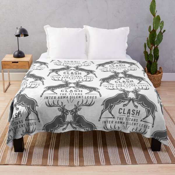 Item preview, CLASH OF THE TITANS: Antlers Lock in Black and White Silence designed and sold by SplashTastic.