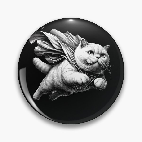 Item preview, Super cat BKH white British Shorthair gift designed and sold by Pineapple-Tree.