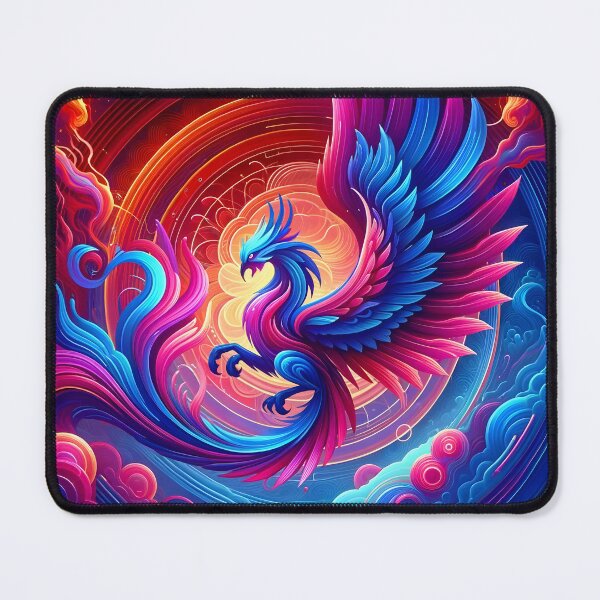 Item preview, Mythical Phoenix in Cosmic Dance - Vibrant Fantasy Art designed and sold by PillowTalkyZone.