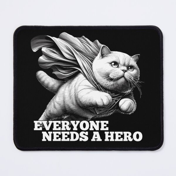 Item preview, Super Cat Hero BKH white British Shorthair Gift designed and sold by Pineapple-Tree.