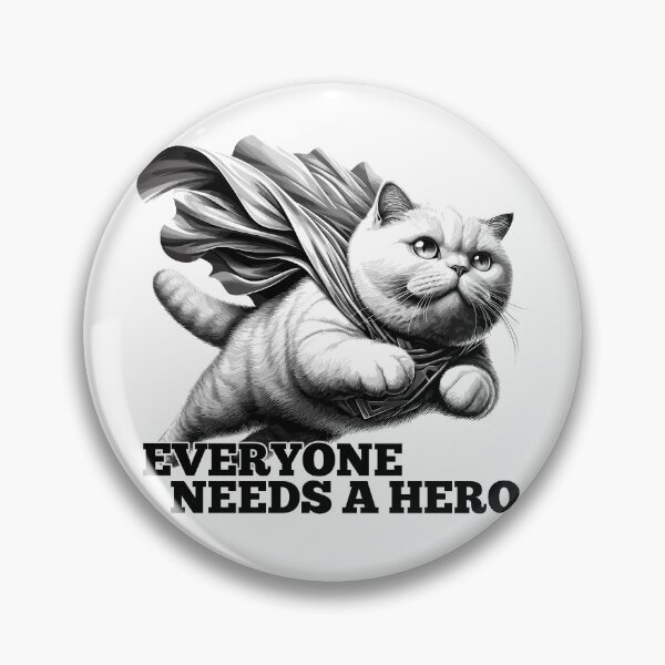 Item preview, Super Cat Hero BKH white British Shorthair Gift designed and sold by Pineapple-Tree.