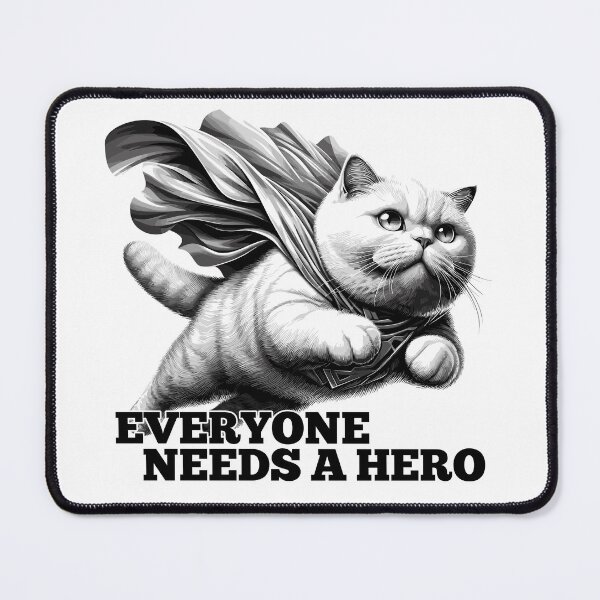 Item preview, Super Cat Hero BKH white British Shorthair Gift designed and sold by Pineapple-Tree.