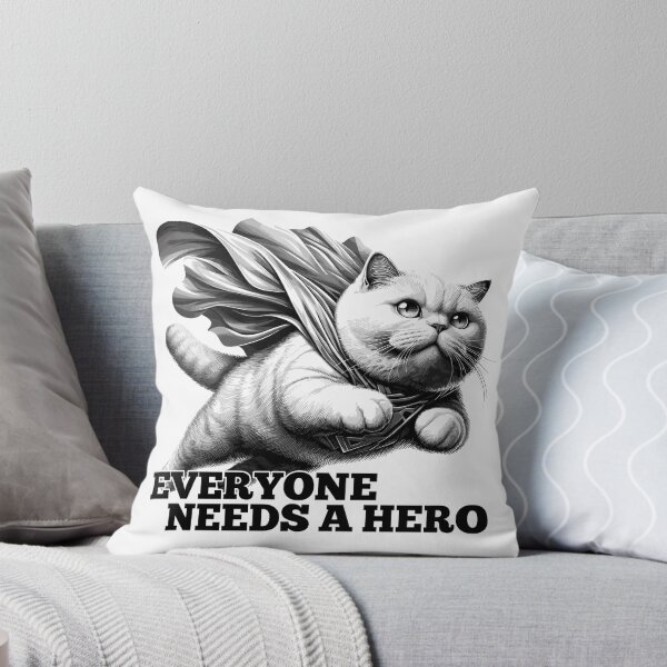 Item preview, Super Cat Hero BKH white British Shorthair Gift designed and sold by Pineapple-Tree.