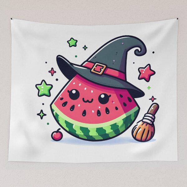 Item preview, Kawaii Witchy Watermelon designed and sold by CanvasCutie.