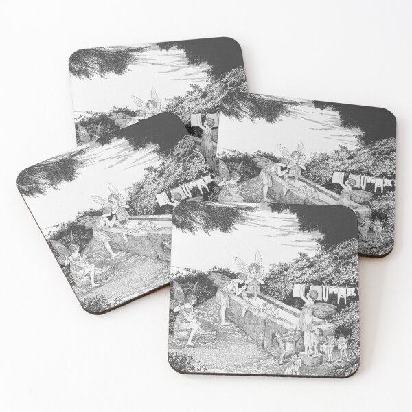 Item preview, Vintage Art : fairies washing up designed and sold by Shloo.