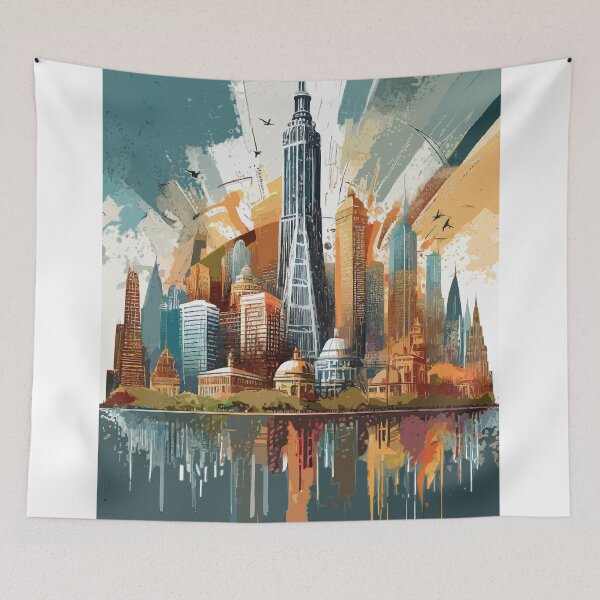 Item preview, Urban Dreamscape: Abstract City Skylines Explored designed and sold by bb-15artstudio.