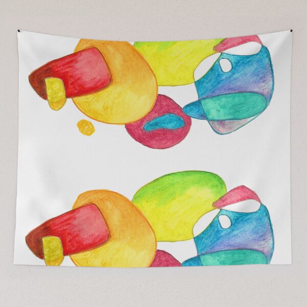 Item preview, abstract yellow and blue designed and sold by Tereza Pilar  Art.
