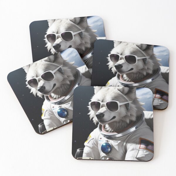 Item preview,  Chilled Space Wolf Coasters designed and sold by Sidney Graf.