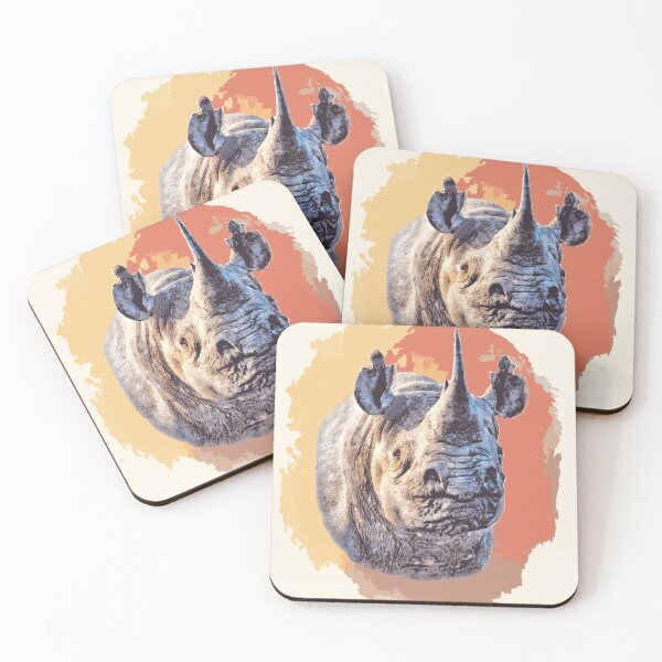 Item preview, Black Rhino Line & Wash Watercolor for Rhino Fans designed and sold by Scotch Macaskill.