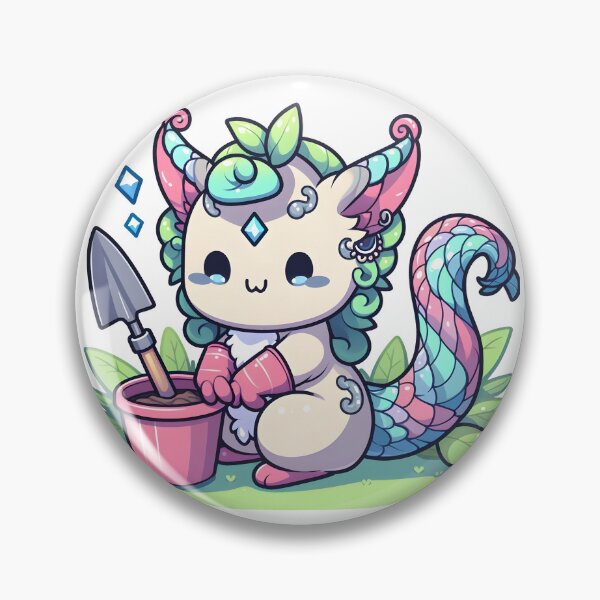 Item preview, Kawaii Delightful Chimera With Gardening Gloves Gardening designed and sold by CanvasCutie.