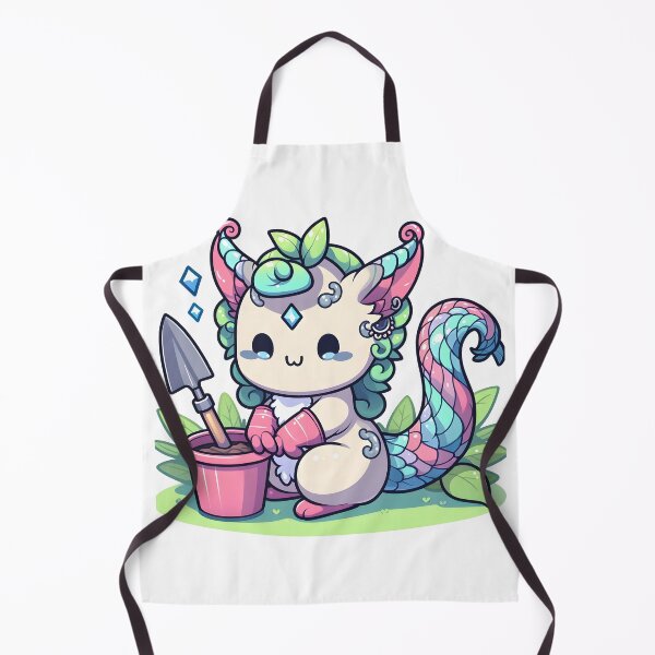 Item preview, Kawaii Delightful Chimera With Gardening Gloves Gardening designed and sold by CanvasCutie.