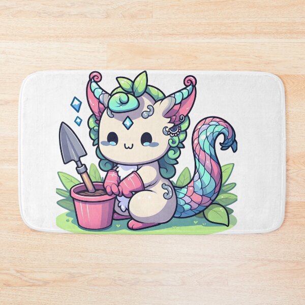 Item preview, Kawaii Delightful Chimera With Gardening Gloves Gardening designed and sold by CanvasCutie.