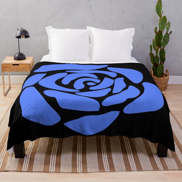 Item preview, Elegant Blue on Black Rose Minimalist Bauhaus Shapes Mania designed and sold by Shapes-Mania.