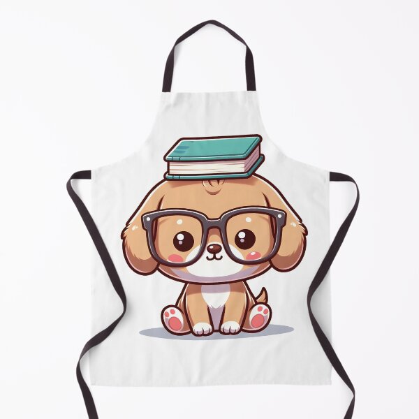 Item preview, Kawaii Puppy With Glasses And Book designed and sold by CanvasCutie.
