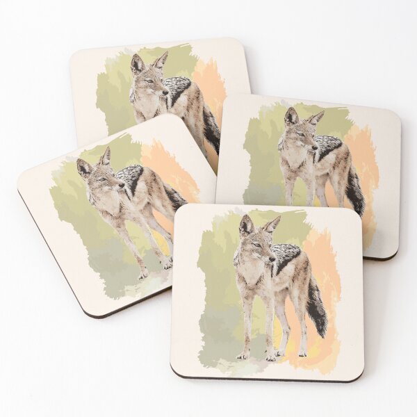 Item preview, Black-backed Jackal Watercolor Artwork for Jackal Fans designed and sold by Scotch Macaskill.