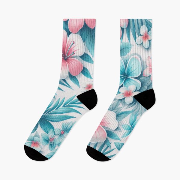 Aperçu de l'œuvre Fleur hawaïenne rose et bleue créée et vendue par Thedigital91.
