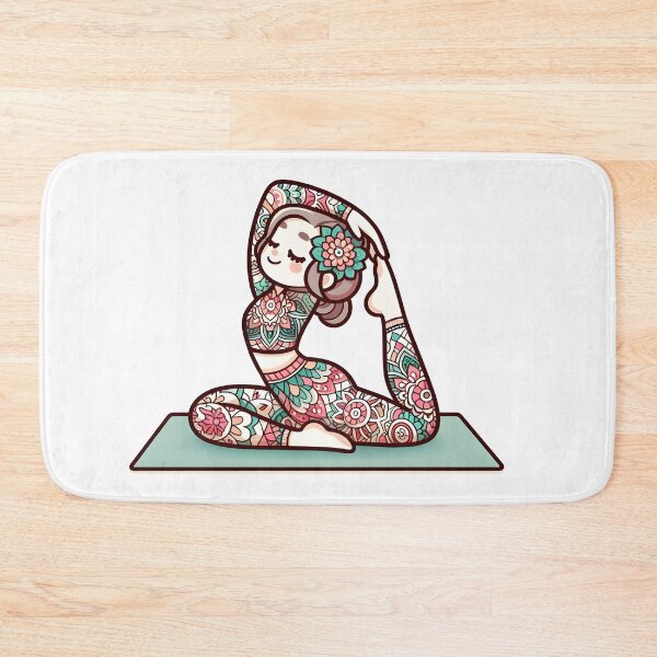 Item preview, Kawaii Yoga Instructor With Mandala-Patterned Leggings designed and sold by CanvasCutie.