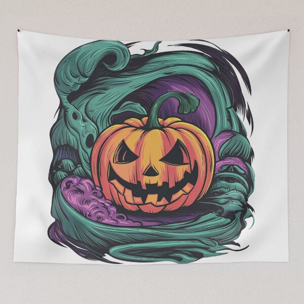Item preview, vibrant Halloween pumpkin designed and sold by 90's Misaki.