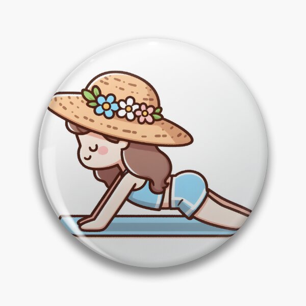 Item preview, Kawaii Yoga Instructor With Sun Hat designed and sold by CanvasCutie.
