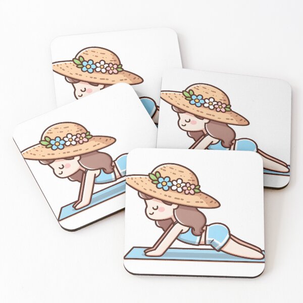 Item preview, Kawaii Yoga Instructor With Sun Hat designed and sold by CanvasCutie.