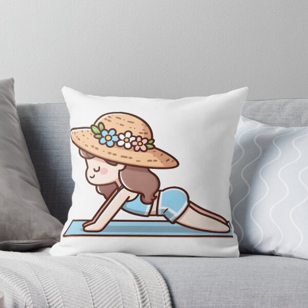 Item preview, Kawaii Yoga Instructor With Sun Hat designed and sold by CanvasCutie.