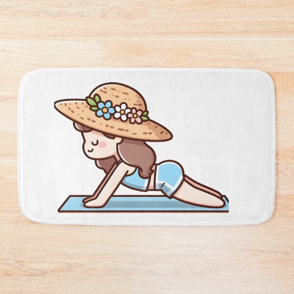 Item preview, Kawaii Yoga Instructor With Sun Hat designed and sold by CanvasCutie.
