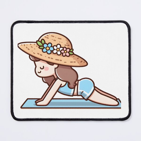 Item preview, Kawaii Yoga Instructor With Sun Hat designed and sold by CanvasCutie.