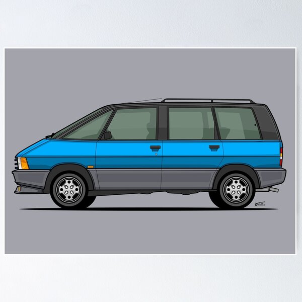 Item preview, Espace S1 Single side view illustration - light blue designed and sold by RJWautographics.