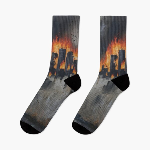 Item preview, Burning City Stencil Graffiti designed and sold by Bomax121.