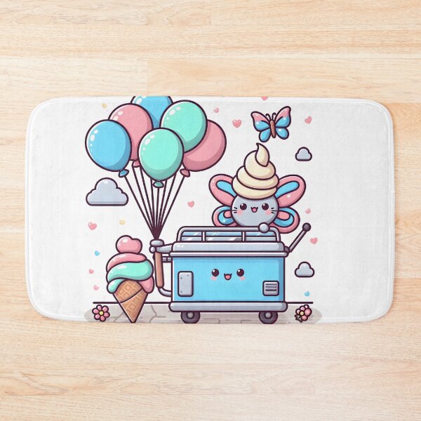 Item preview, Kawaii Ice Cream Maker With Butterfly Wings And Balloons designed and sold by CanvasCutie.