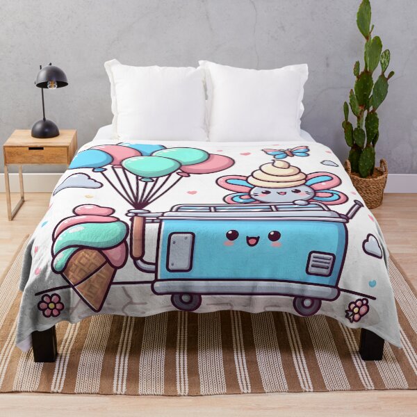 Item preview, Kawaii Ice Cream Maker With Butterfly Wings And Balloons designed and sold by CanvasCutie.